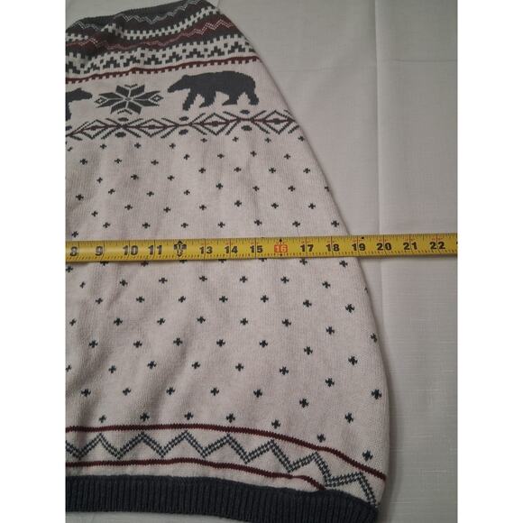 Lands' End Dog Family Holiday Sweater, Cream, Size XL Dog Sweater Bears - Picture 5 of 13